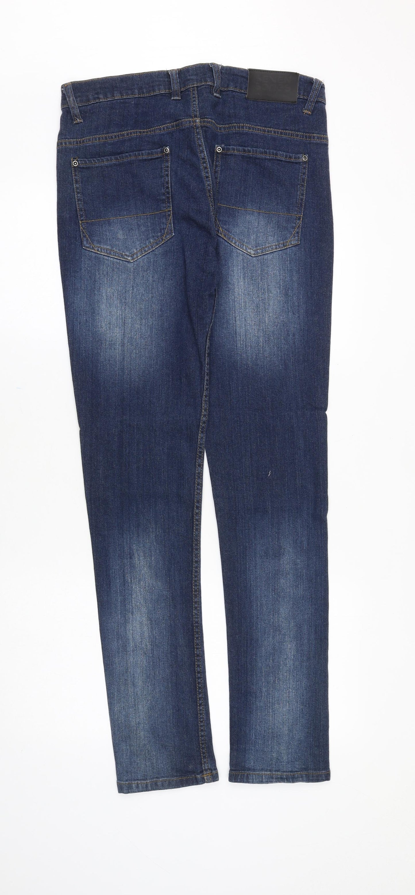 Mens UK Size 30 in Seven Series Slim Fit Skinny Blue Jeans
