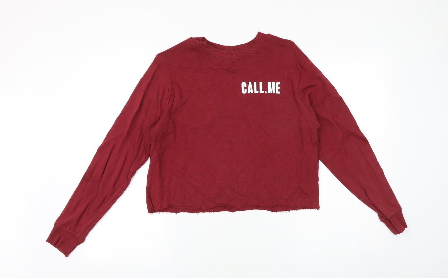 Hollister Womens Red Cotton Pullover Sweatshirt Size S Pullover - Call Me