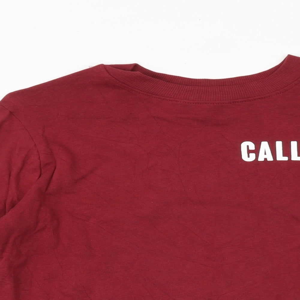 Hollister Womens Red Cotton Pullover Sweatshirt Size S Pullover - Call Me