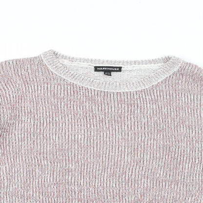 Womens UK Size 10 Warehouse Pink Pullover Jumper