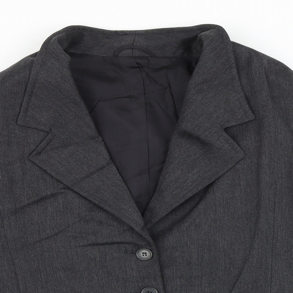 NEXT Womens Grey Wool Jacket Blazer Size 16