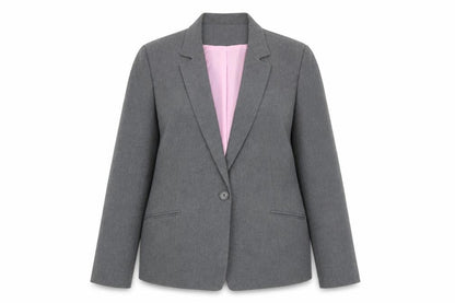Dorothy Perkins Womens Grey Cotton Jacket Blazer Size 16