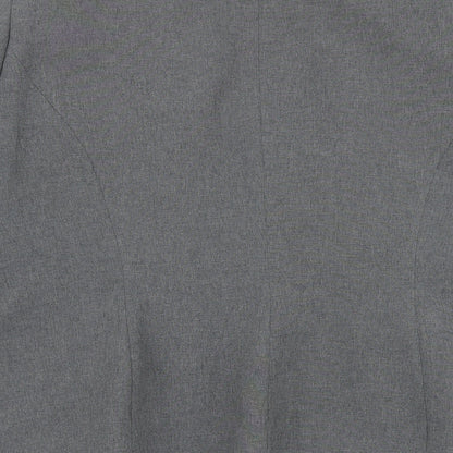 Dorothy Perkins Womens Grey Cotton Jacket Blazer Size 16