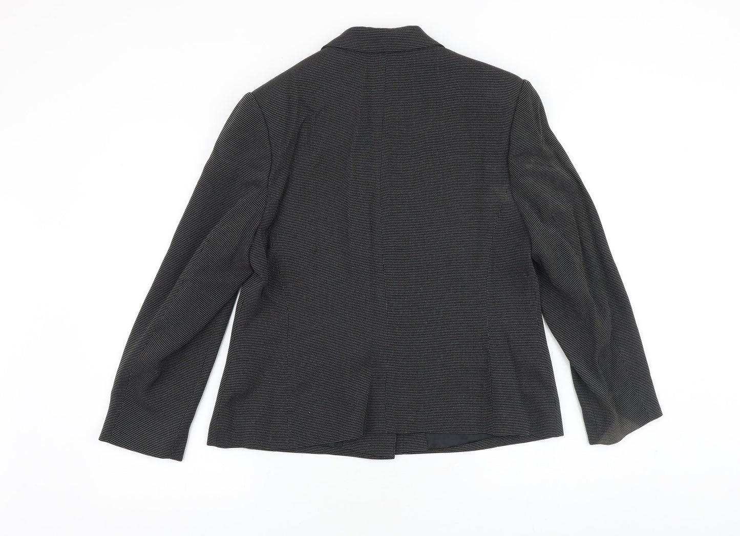 MINUET Womens Black Viscose Jacket Blazer Size 16