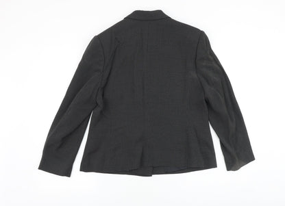 MINUET Womens Black Viscose Jacket Blazer Size 16