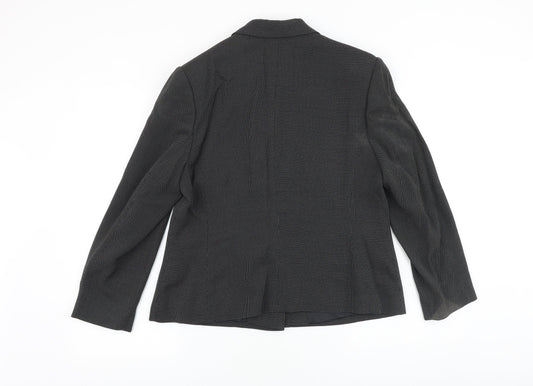 MINUET Womens Black Viscose Jacket Blazer Size 16