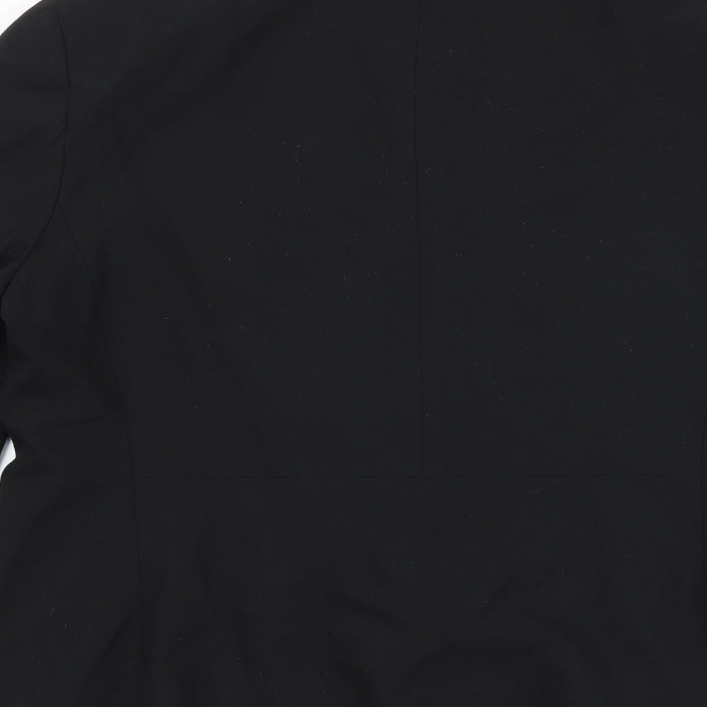 Marks and Spencer Womens Black Polyacrylate Fibre Jacket Blazer Size 14