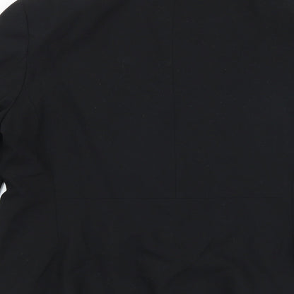 Marks and Spencer Womens Black Polyacrylate Fibre Jacket Blazer Size 14