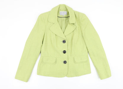 Debenhams Womens Green Polyacrylate Fibre Jacket Blazer Size 10
