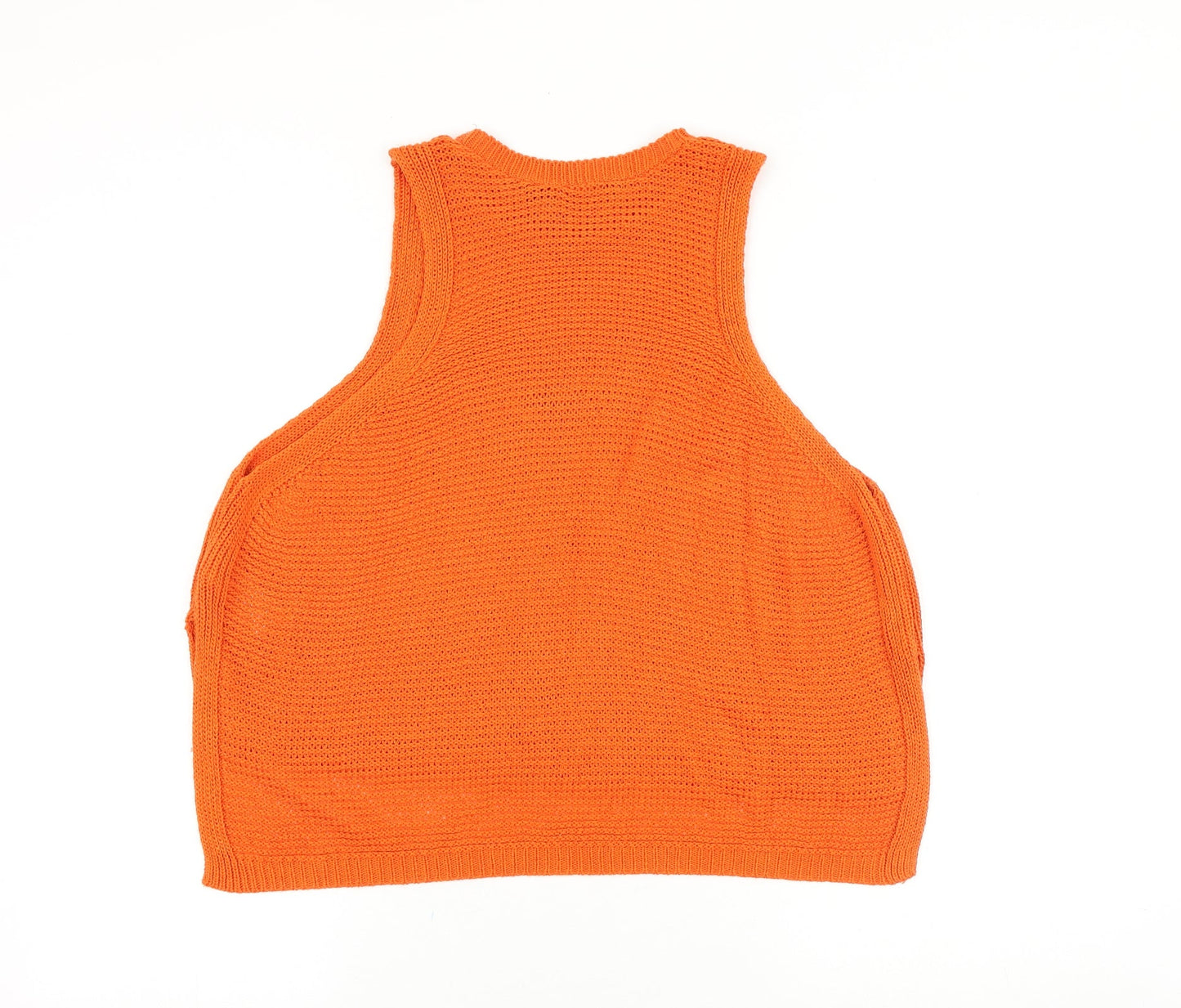 Womens UK Size 10 New Look Orange Basic Tank