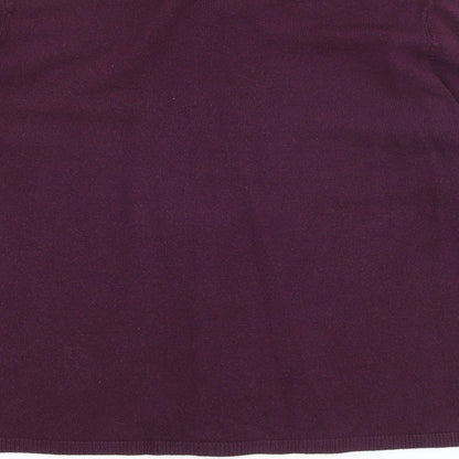 BHS Womens Purple Round Neck Acrylic Cardigan Jumper Size 10