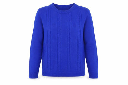 Womens UK Size M Glimpse Design Blue Pullover Jumper