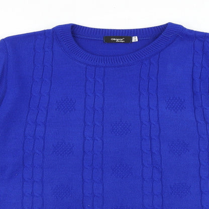 Womens UK Size M Glimpse Design Blue Pullover Jumper