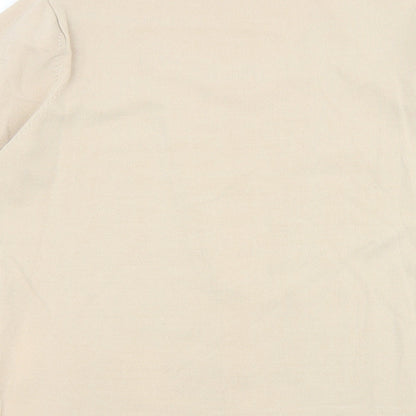 Womens UK Size M CASAMIA Beige Basic T-Shirt
