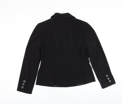 Marks and Spencer Womens Black Polyacrylate Fibre Jacket Blazer Size 10