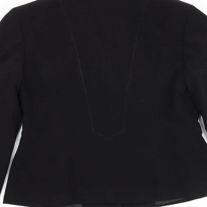 Marks and Spencer Womens Black Polyacrylate Fibre Jacket Blazer Size 10