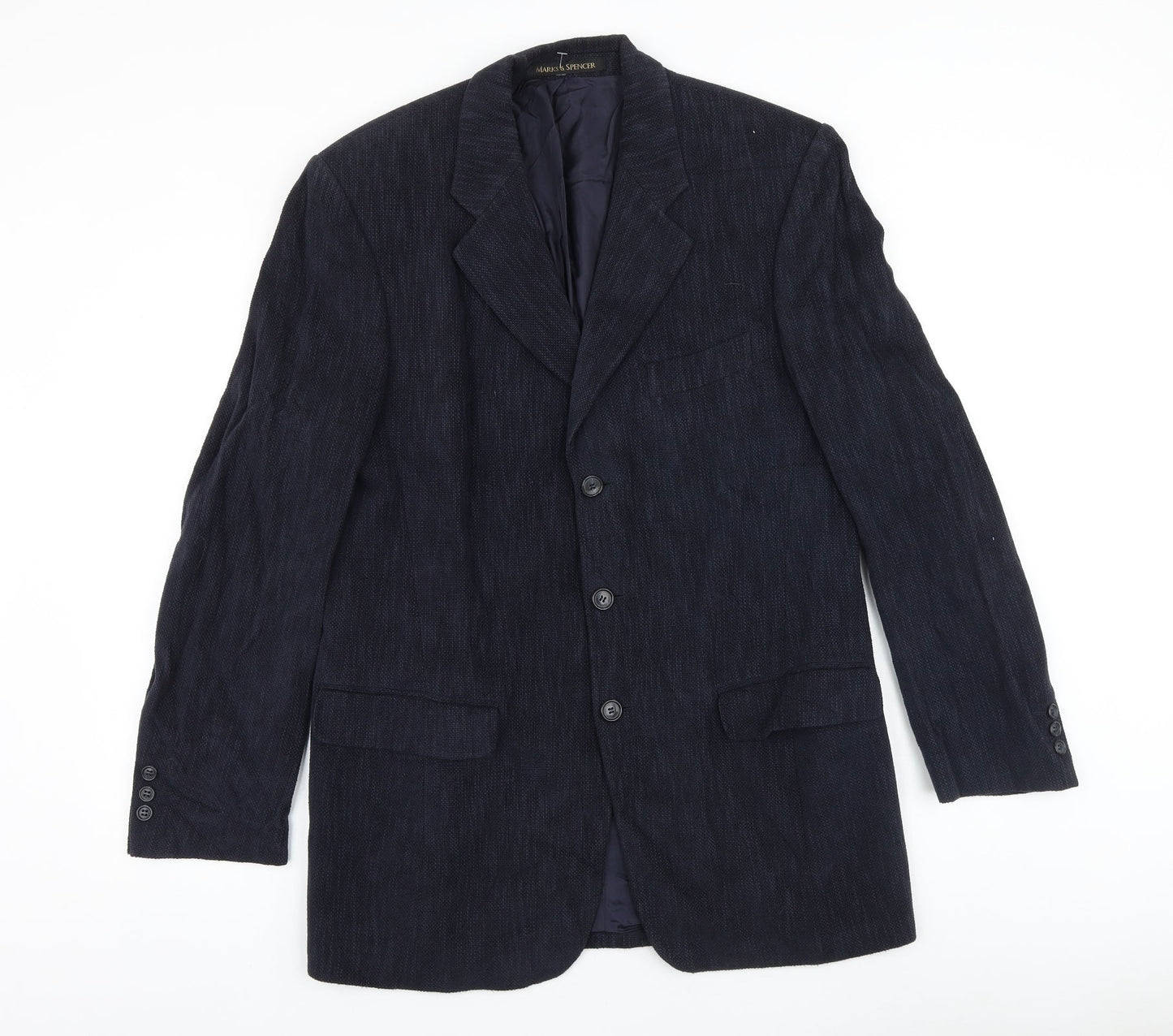 Mens UK Size 40 Marks and Spencer Regular Blue Suit Jacket