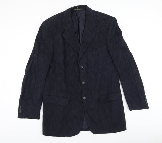 Mens UK Size 40 Marks and Spencer Regular Blue Suit Jacket