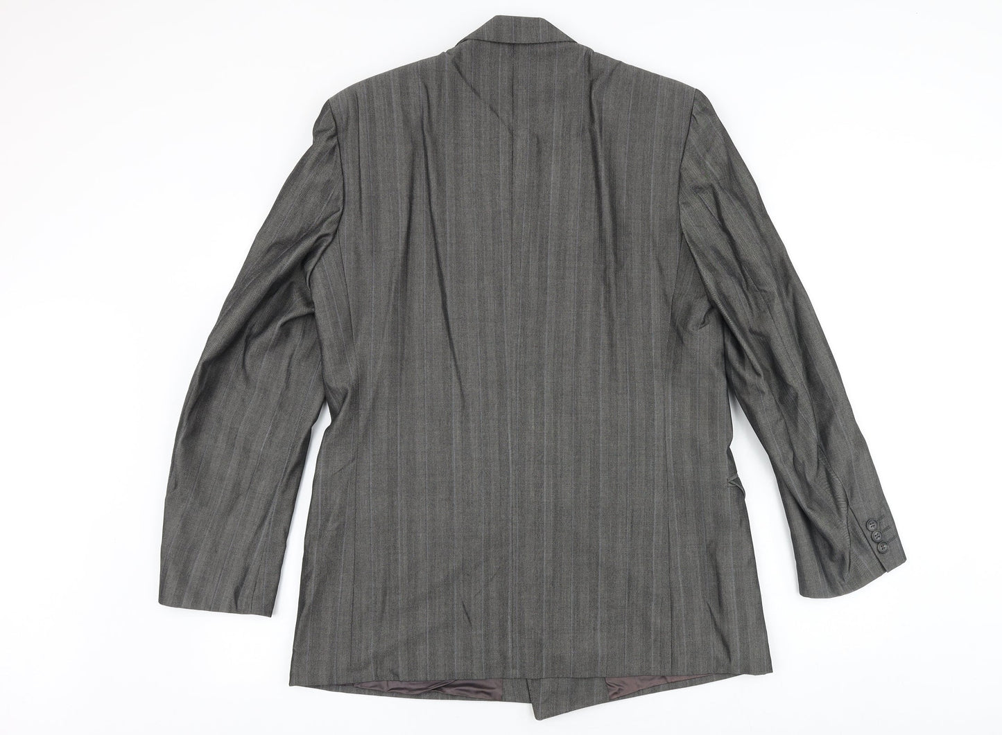 Made In England Mens Grey Viscose Jacket Suit Jacket Size 40 Big & Tall