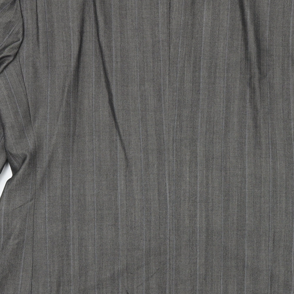 Made In England Mens Grey Viscose Jacket Suit Jacket Size 40 Big & Tall