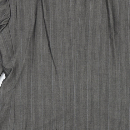 Made In England Mens Grey Viscose Jacket Suit Jacket Size 40 Big & Tall