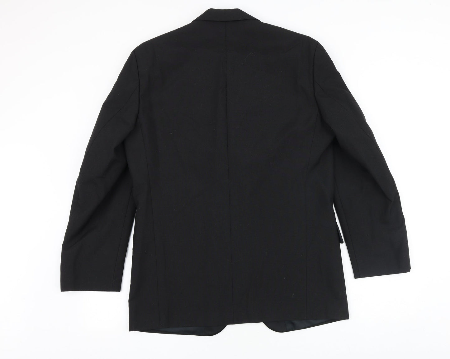 youngs Mens Black Cotton Tuxedo Suit Jacket Size 38 Regular