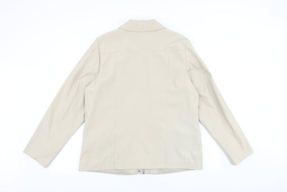 Classic Womens Beige Jacket Size S Zip
