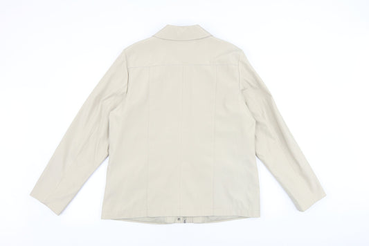 Classic Womens Beige Jacket Size S Zip