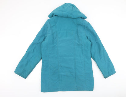 Womens UK Size 10 Preworn Blue Overcoat
