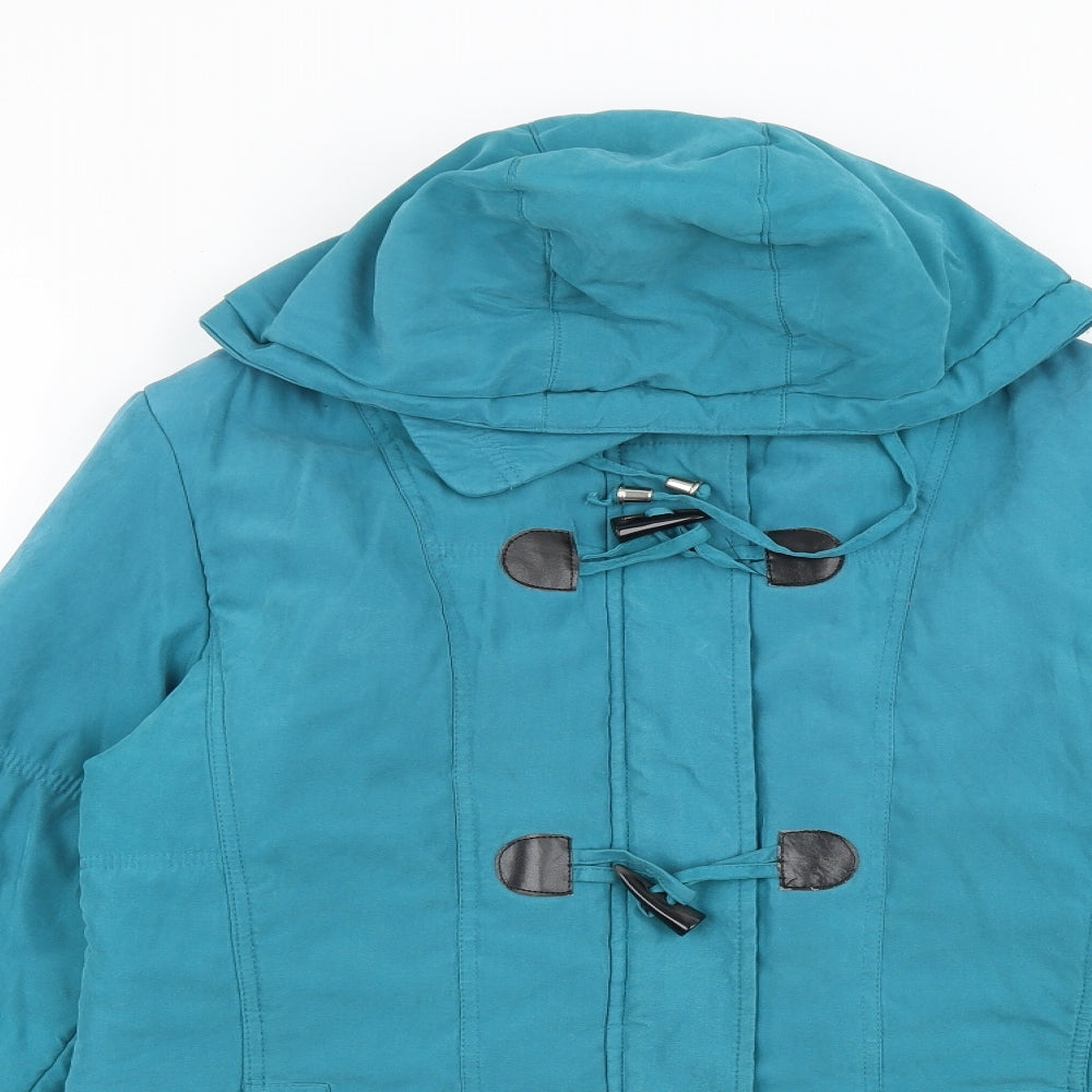 Womens UK Size 10 Preworn Blue Overcoat