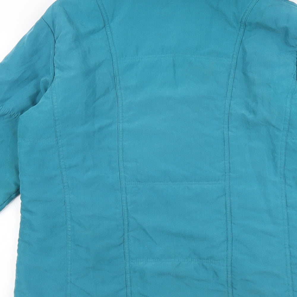 Womens UK Size 10 Preworn Blue Overcoat