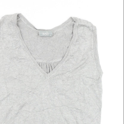 Womens UK Size 16 Wallis Grey Basic Tank