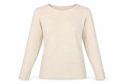 Womens UK Size S Filati Beige Pullover Jumper