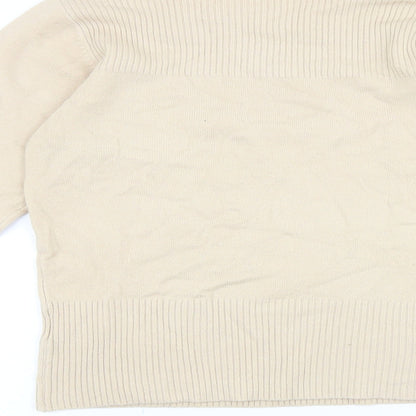 Womens UK Size S Filati Beige Pullover Jumper