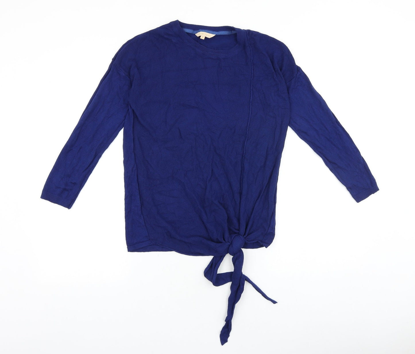 Womens UK Size S Plum Tree Blue Pullover Jumper