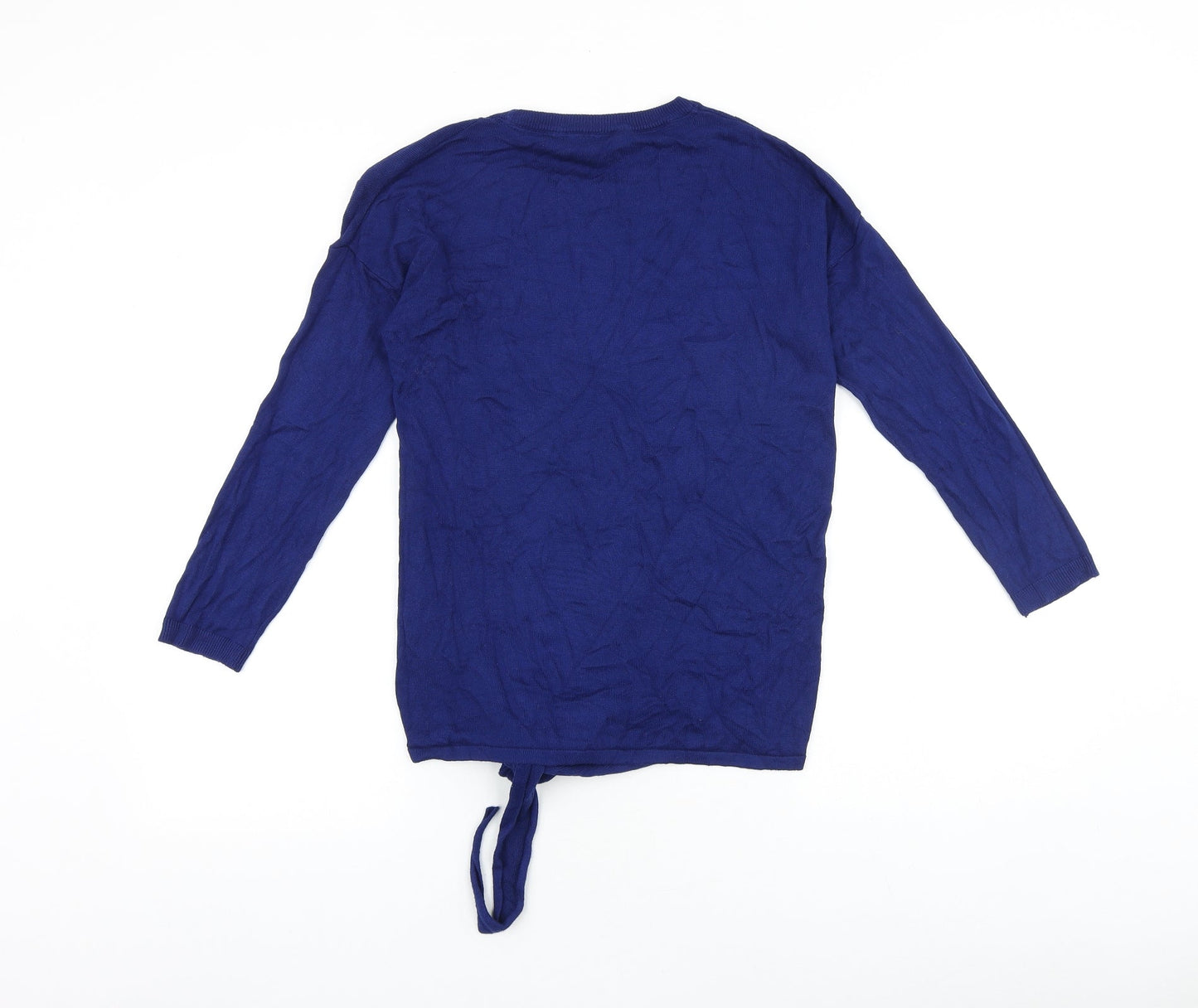 Womens UK Size S Plum Tree Blue Pullover Jumper