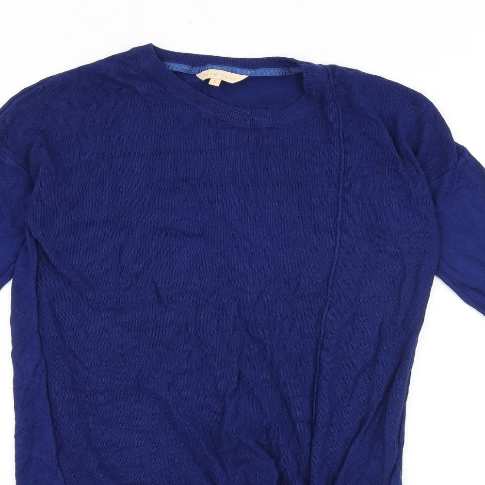 Womens UK Size S Plum Tree Blue Pullover Jumper