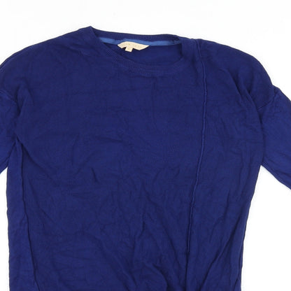 Womens UK Size S Plum Tree Blue Pullover Jumper