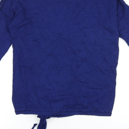 Womens UK Size S Plum Tree Blue Pullover Jumper