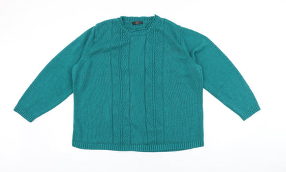 Womens UK Size L Bonmarché Green Pullover Jumper