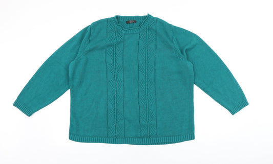 Womens UK Size L Bonmarché Green Pullover Jumper