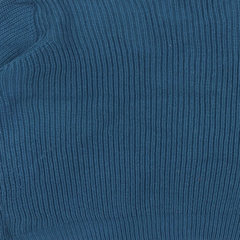 Blancheporte Womens Blue Scoop Neck Acrylic Pullover Jumper Size 18