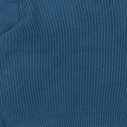Blancheporte Womens Blue Scoop Neck Acrylic Pullover Jumper Size 18