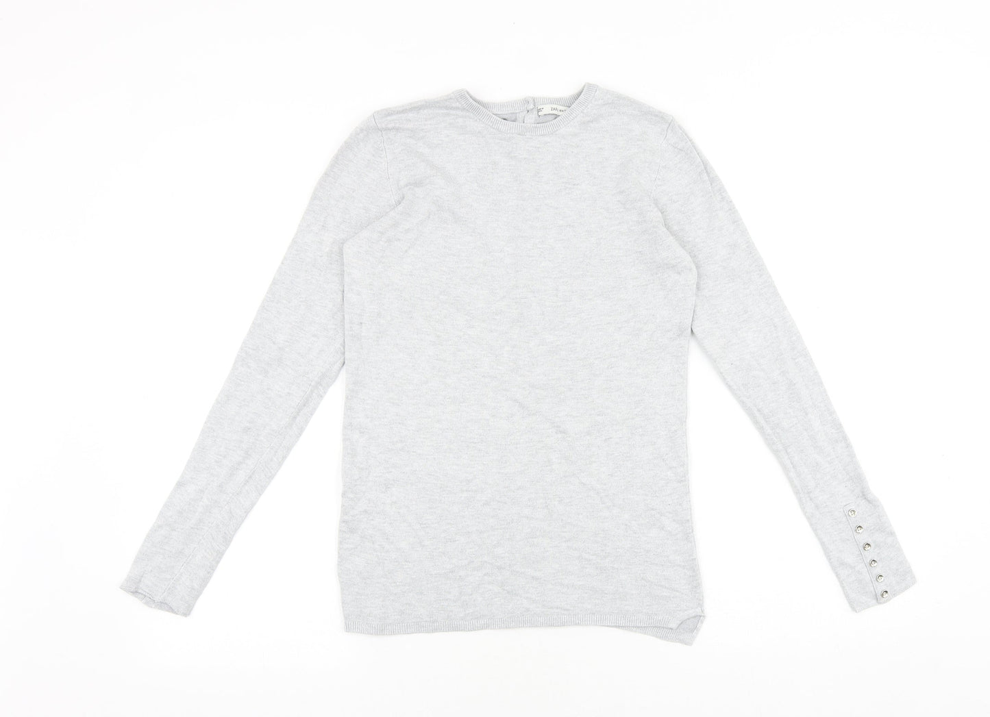 Womens UK Size M Zara Grey Pullover Jumper