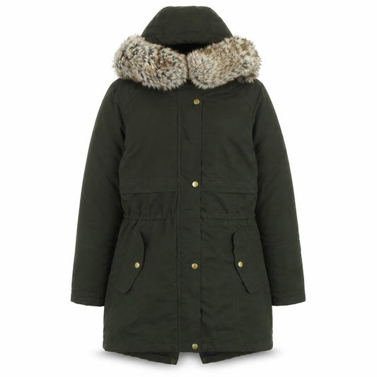 Womens UK Size 8 Avenue Green Parka Coat