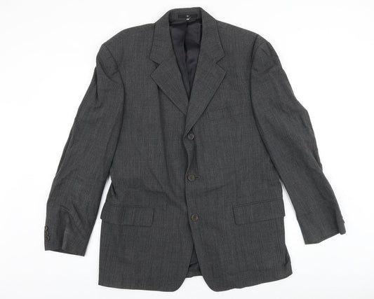 Mens UK Size 38 Ciro Citterio Regular Grey Suit Jacket