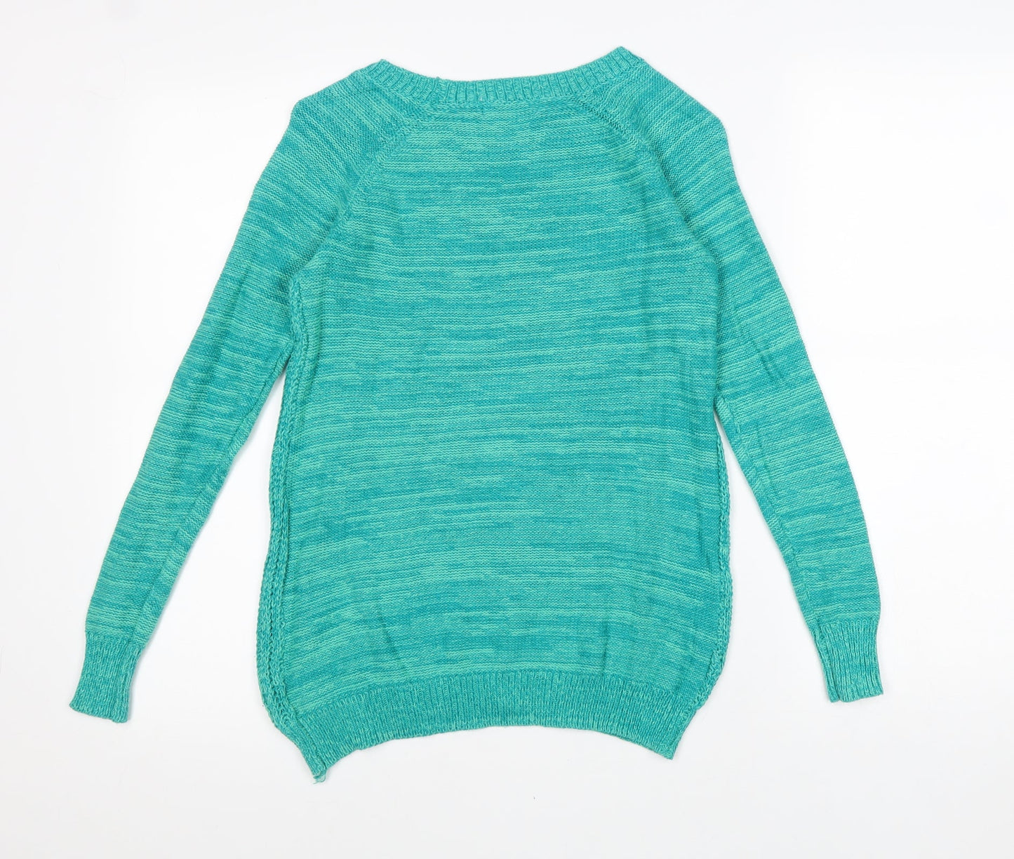 So Heritage Womens Green Round Neck Acrylic Pullover Jumper Size XS
