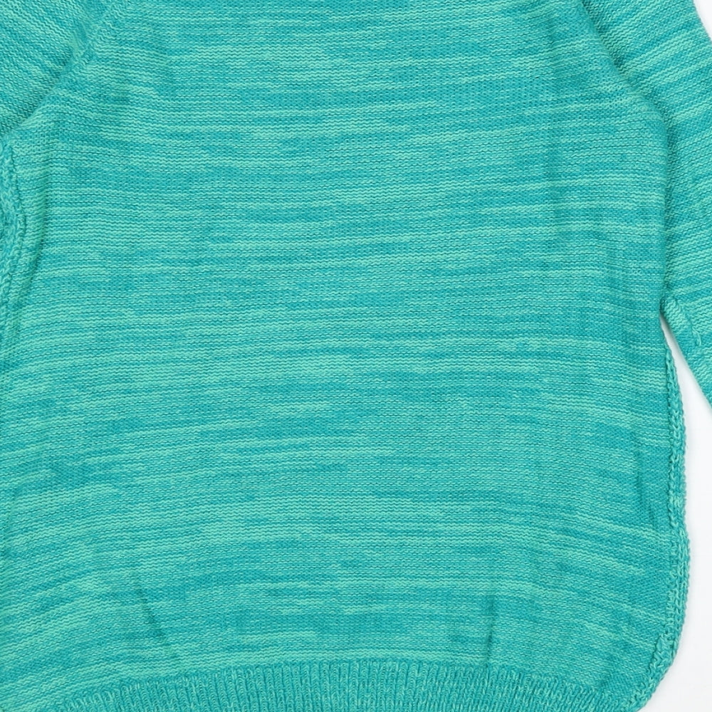 So Heritage Womens Green Round Neck Acrylic Pullover Jumper Size XS