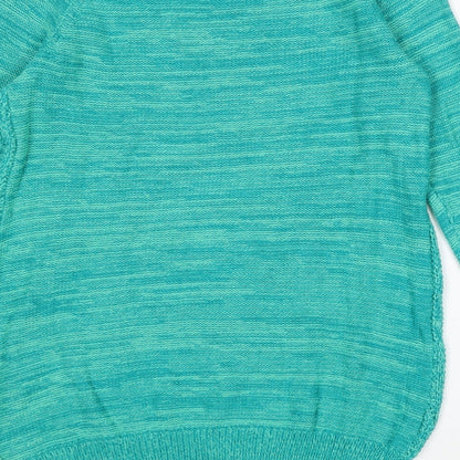 So Heritage Womens Green Round Neck Acrylic Pullover Jumper Size XS