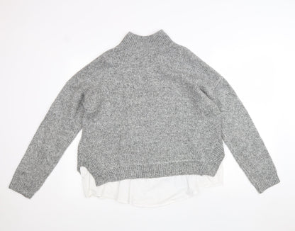 Womens UK Size L New Look Grey Pullover Jumper
